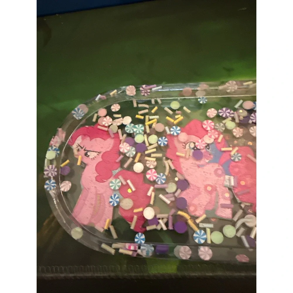 Handmade Pinkie Pie My Little Pony Resin Trinket Tray Candy Sprinkles Decor